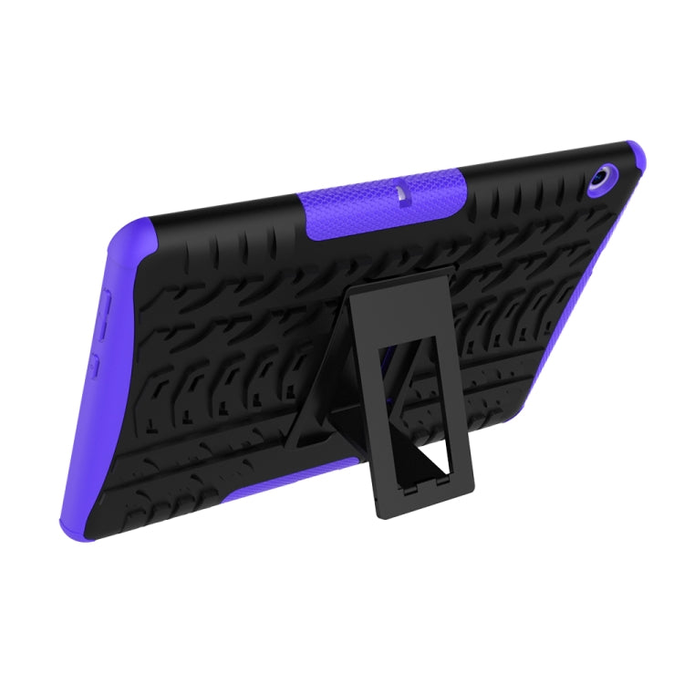 For Huawei MediaPad T3 10 Tire Texture Shockproof TPU+PC Protective Case with Holder