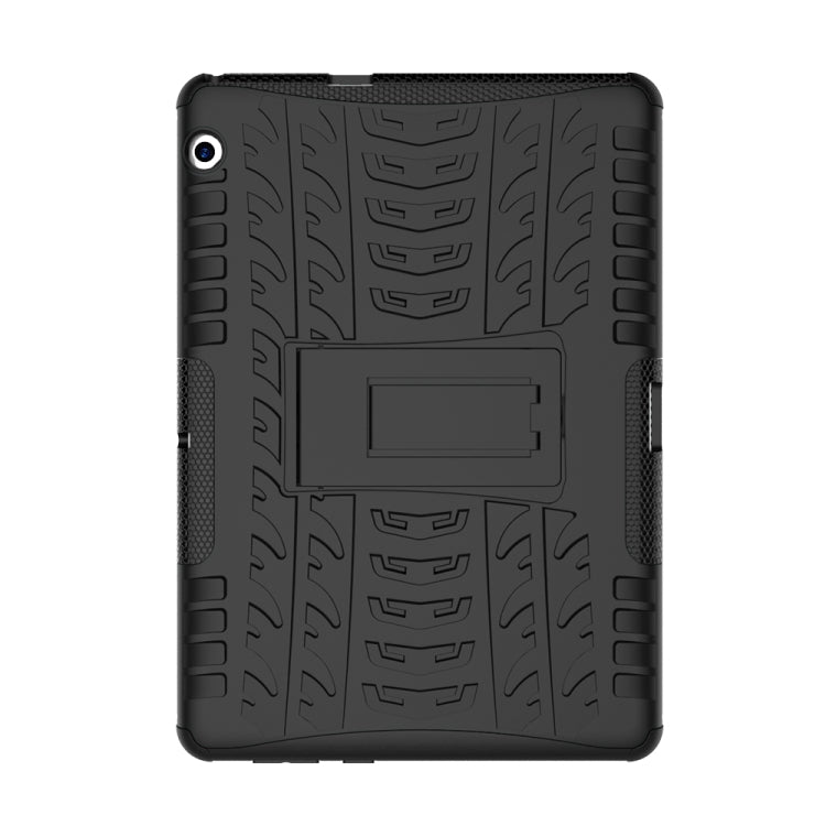 For Huawei MediaPad T3 10 Tire Texture Shockproof TPU+PC Protective Case with Holder