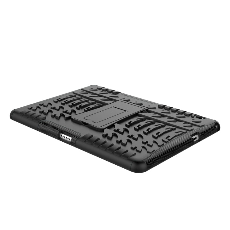 For Huawei MediaPad T3 10 Tire Texture Shockproof TPU+PC Protective Case with Holder