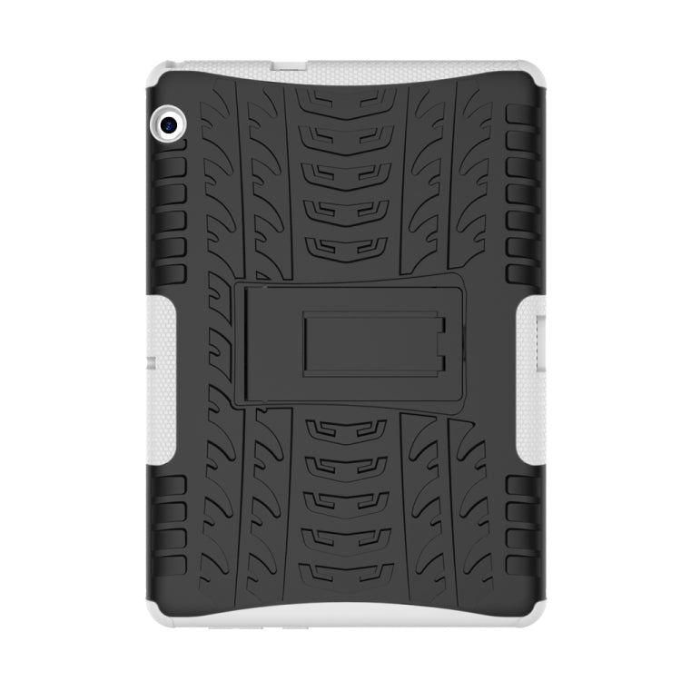 For Huawei MediaPad T3 10 Tire Texture Shockproof TPU+PC Protective Case with Holder
