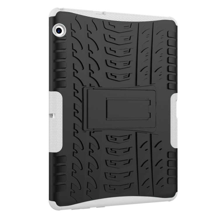 For Huawei MediaPad T3 10 Tire Texture Shockproof TPU+PC Protective Case with Holder