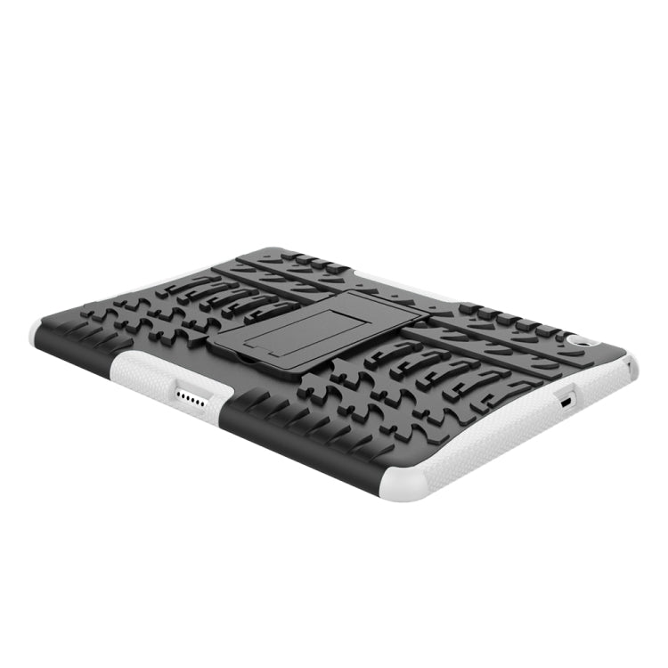 For Huawei MediaPad T3 10 Tire Texture Shockproof TPU+PC Protective Case with Holder