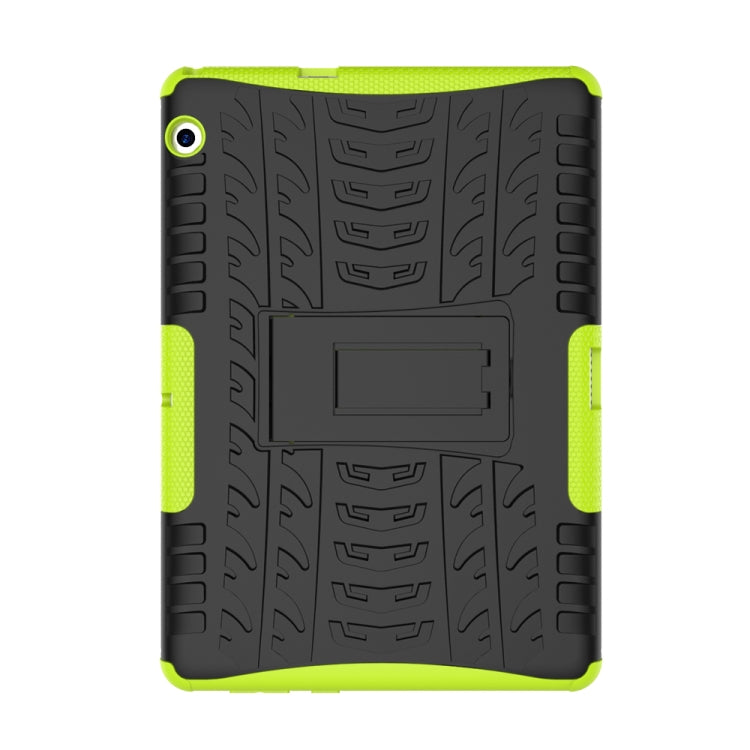 For Huawei MediaPad T3 10 Tire Texture Shockproof TPU+PC Protective Case with Holder