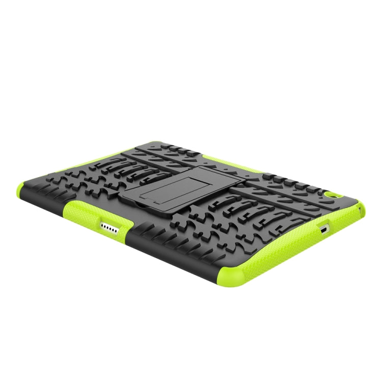 For Huawei MediaPad T3 10 Tire Texture Shockproof TPU+PC Protective Case with Holder