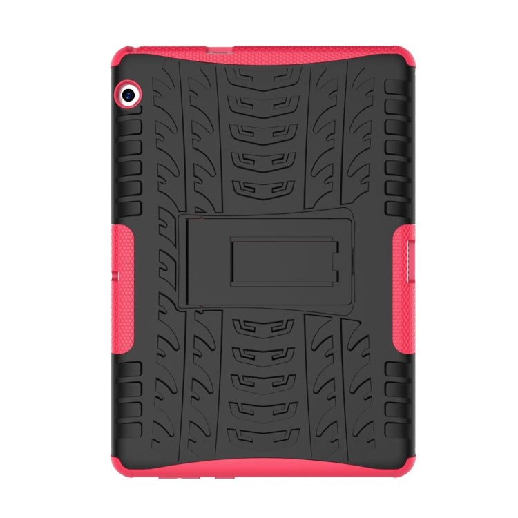 For Huawei MediaPad T3 10 Tire Texture Shockproof TPU+PC Protective Case with Holder