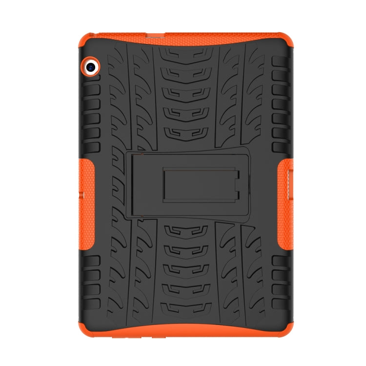 For Huawei MediaPad T3 10 Tire Texture Shockproof TPU+PC Protective Case with Holder