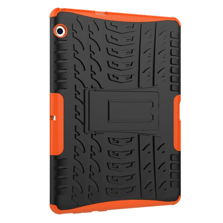 For Huawei MediaPad T3 10 Tire Texture Shockproof TPU+PC Protective Case with Holder