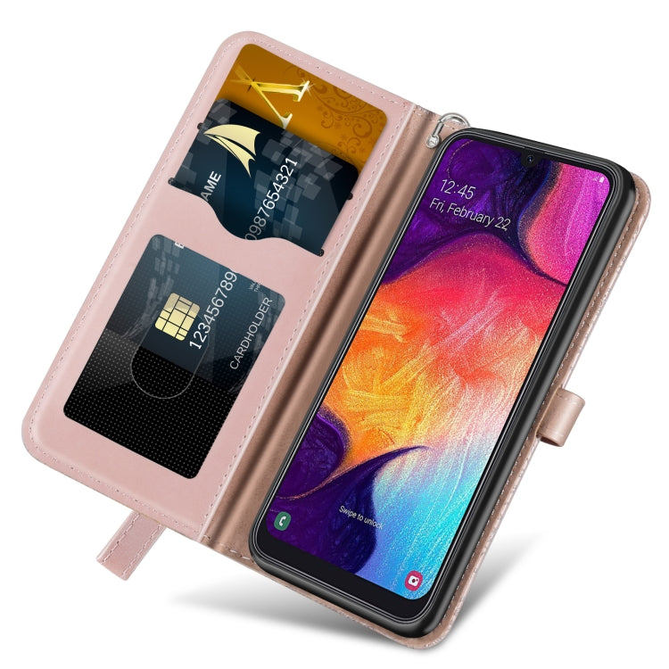 For Samsung Galaxy A50 Life of Tree Embossing Pattern Horizontal Flip Leather Case with Holder & Card Slot & Wallet & Photo Frame & Lanyard