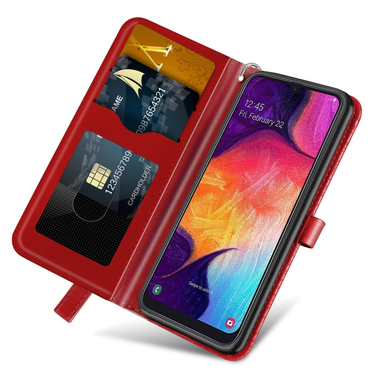 For Samsung Galaxy A50 Life of Tree Embossing Pattern Horizontal Flip Leather Case with Holder & Card Slot & Wallet & Photo Frame & Lanyard