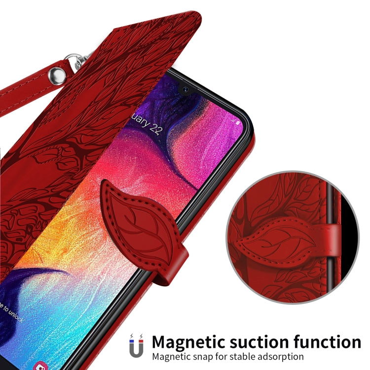 For Samsung Galaxy A50 Life of Tree Embossing Pattern Horizontal Flip Leather Case with Holder & Card Slot & Wallet & Photo Frame & Lanyard