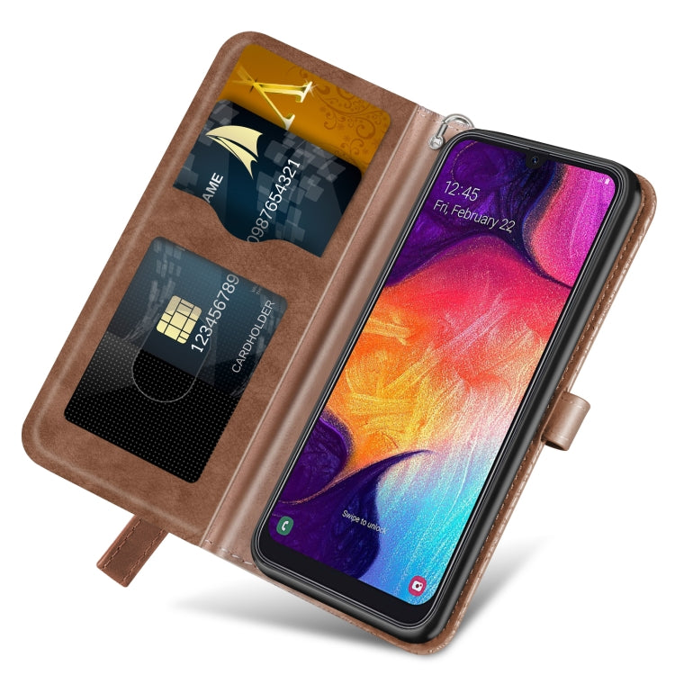 For Samsung Galaxy A50 Life of Tree Embossing Pattern Horizontal Flip Leather Case with Holder & Card Slot & Wallet & Photo Frame & Lanyard