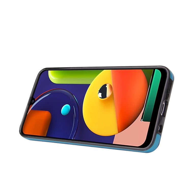 For Samsung Galaxy A50 Embossed Pattern PU + TPU Protective Case with Holder & Wallet & Card Slots
