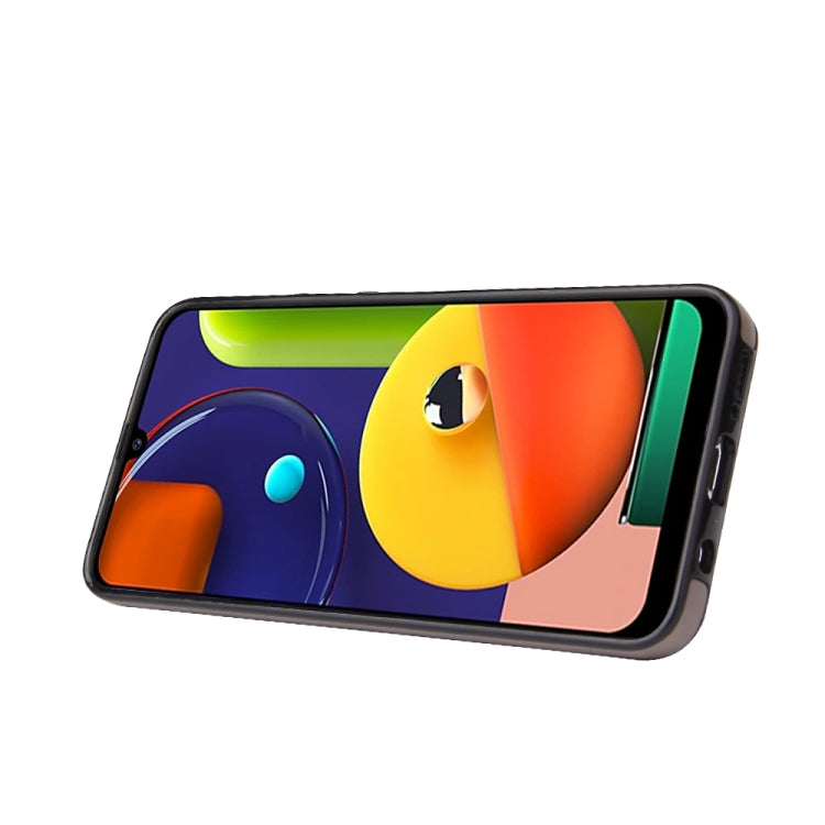 For Samsung Galaxy A70 Embossed Pattern PU + TPU Protective Case with Holder & Wallet & Card Slots