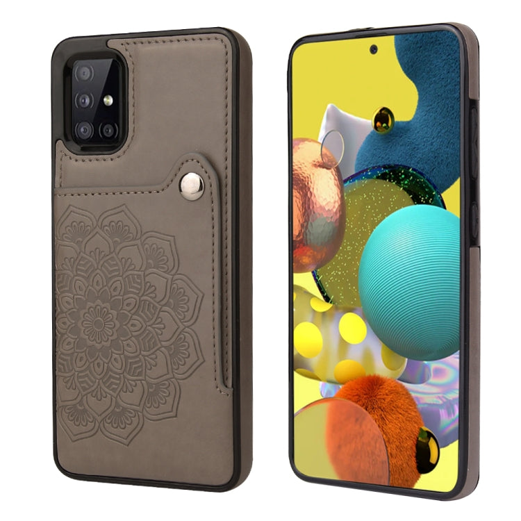 For Samsung Galaxy A71 Embossed Pattern PU + TPU Protective Case with Holder & Wallet & Card Slots