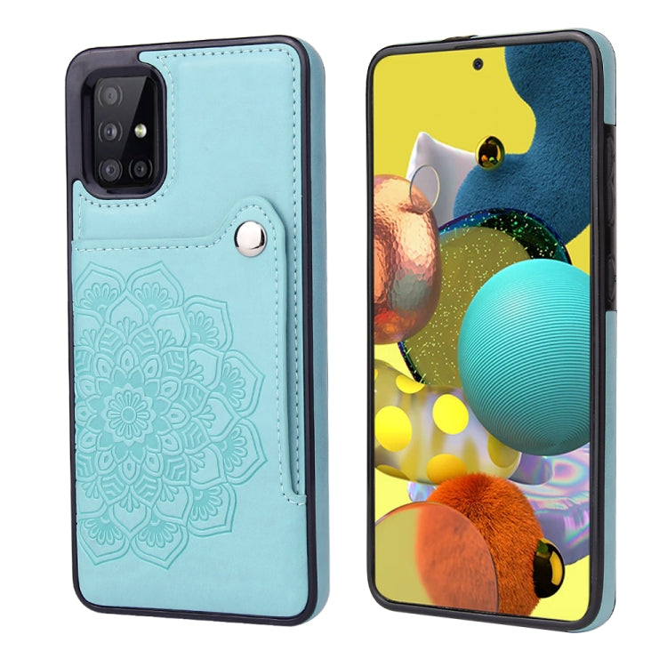 For Samsung Galaxy A71 Embossed Pattern PU + TPU Protective Case with Holder & Wallet & Card Slots
