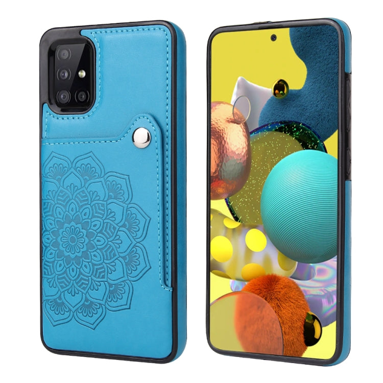 For Samsung Galaxy A71 Embossed Pattern PU + TPU Protective Case with Holder & Wallet & Card Slots