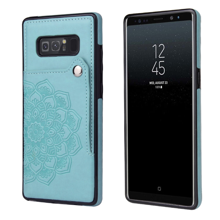 For Samsung Galaxy Note 8 Embossed Pattern PU + TPU Protective Case with Holder & Wallet & Card Slots