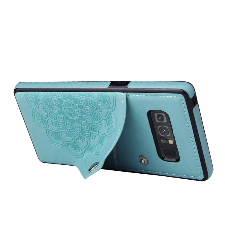 For Samsung Galaxy Note 8 Embossed Pattern PU + TPU Protective Case with Holder & Wallet & Card Slots