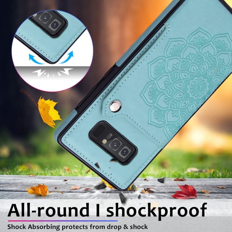 For Samsung Galaxy Note 8 Embossed Pattern PU + TPU Protective Case with Holder & Wallet & Card Slots