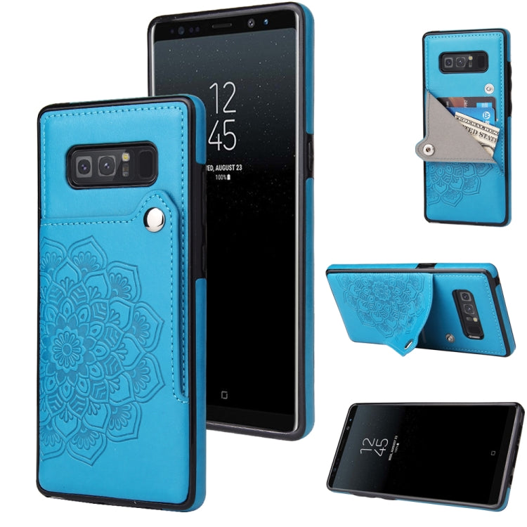 For Samsung Galaxy Note 8 Embossed Pattern PU + TPU Protective Case with Holder & Wallet & Card Slots