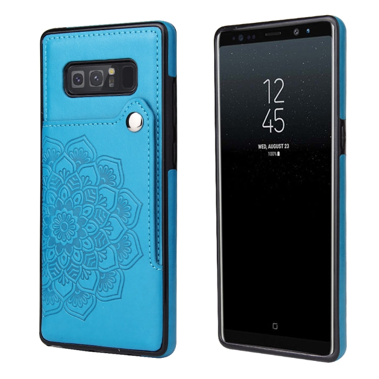 For Samsung Galaxy Note 8 Embossed Pattern PU + TPU Protective Case with Holder & Wallet & Card Slots