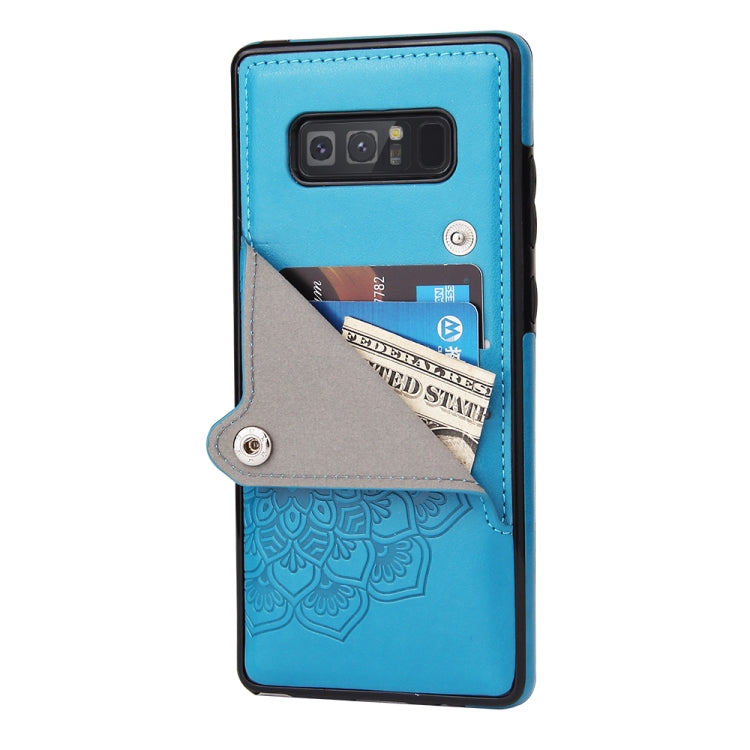 For Samsung Galaxy Note 8 Embossed Pattern PU + TPU Protective Case with Holder & Wallet & Card Slots