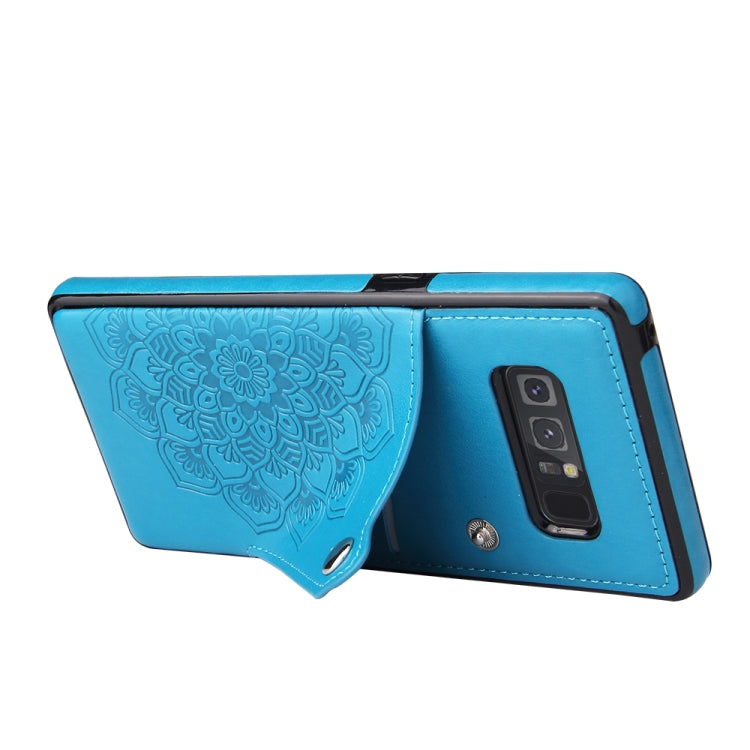 For Samsung Galaxy Note 8 Embossed Pattern PU + TPU Protective Case with Holder & Wallet & Card Slots
