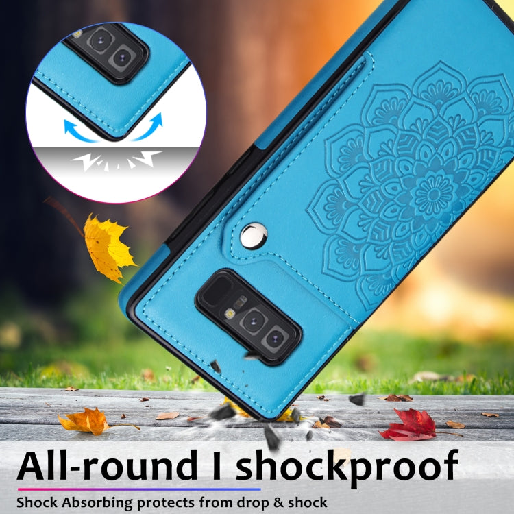 For Samsung Galaxy Note 8 Embossed Pattern PU + TPU Protective Case with Holder & Wallet & Card Slots