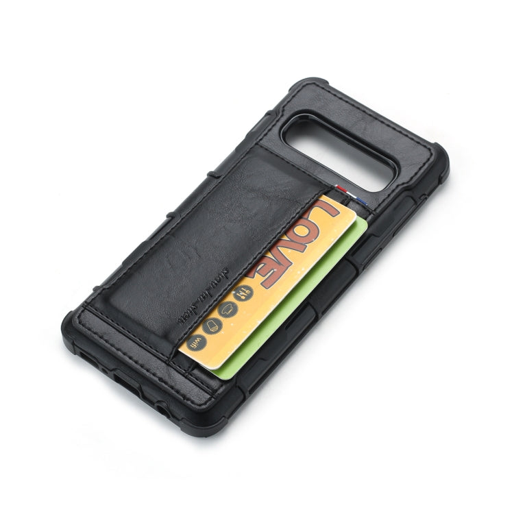 For Galaxy S10e PU + TPU Shockproof Protective Leather Case with Card Slots