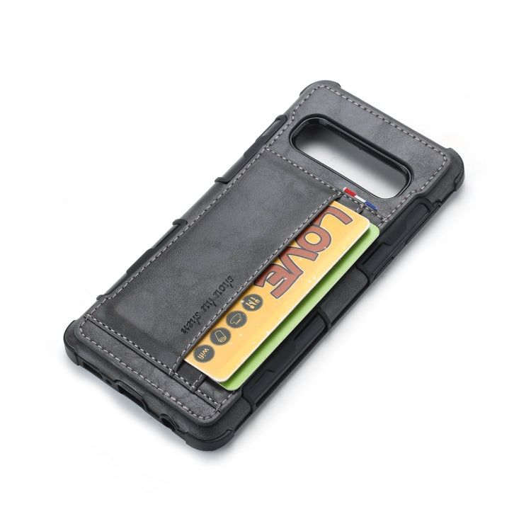For Galaxy S10e PU + TPU Shockproof Protective Leather Case with Card Slots