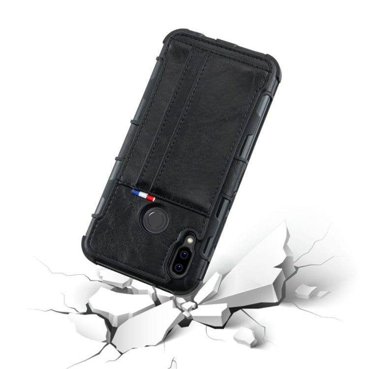 For Huawei P20 Lite PU + TPU Shockproof Protective Leather Case with Card Slots