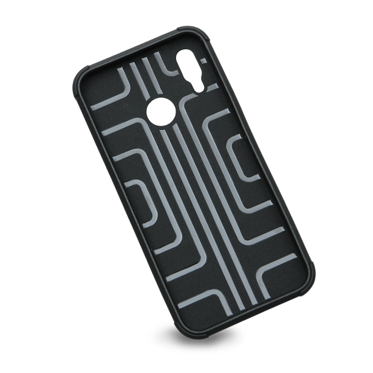 For Huawei P20 Lite PU + TPU Shockproof Protective Leather Case with Card Slots