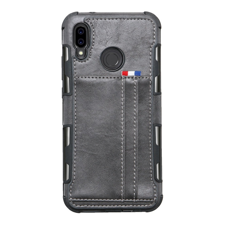 For Huawei P20 Lite PU + TPU Shockproof Protective Leather Case with Card Slots