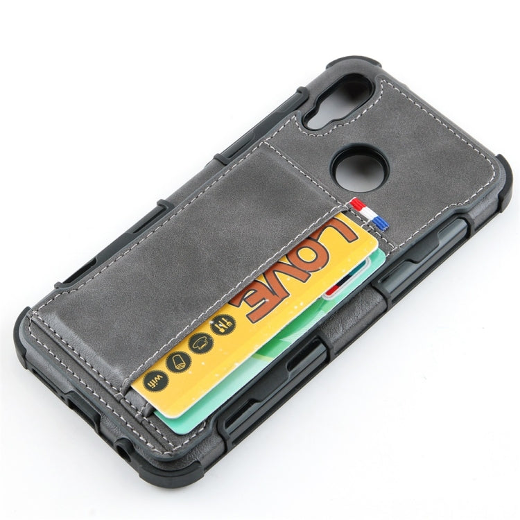 For Huawei P20 Lite PU + TPU Shockproof Protective Leather Case with Card Slots