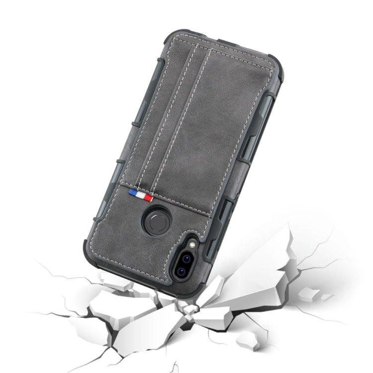 For Huawei P20 Lite PU + TPU Shockproof Protective Leather Case with Card Slots