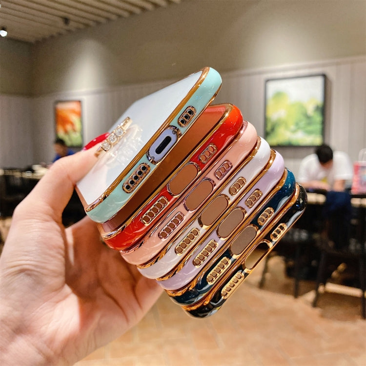 For iPhone 12 Pro 2 in 1 Plating TPU Protective Case with Ring Holder