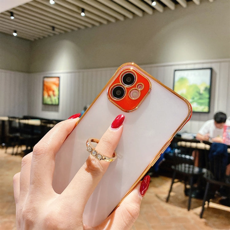 For iPhone 12 Pro 2 in 1 Plating TPU Protective Case with Ring Holder
