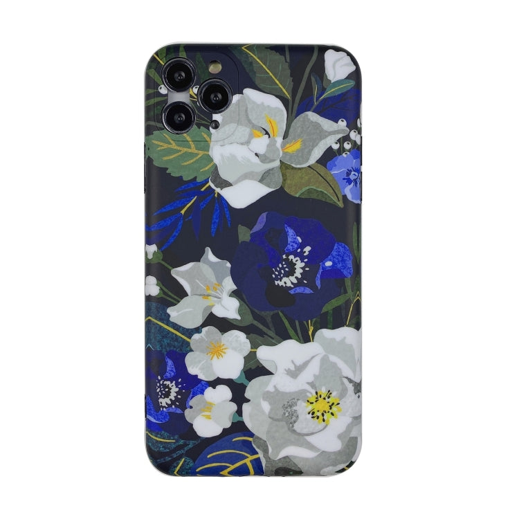 For iPhone 11 Pro IMD Flower Pattern TPU Protective Case