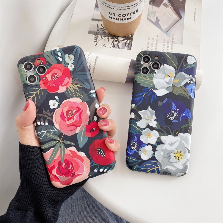 For iPhone 11 Pro Max IMD Flower Pattern TPU Protective Case