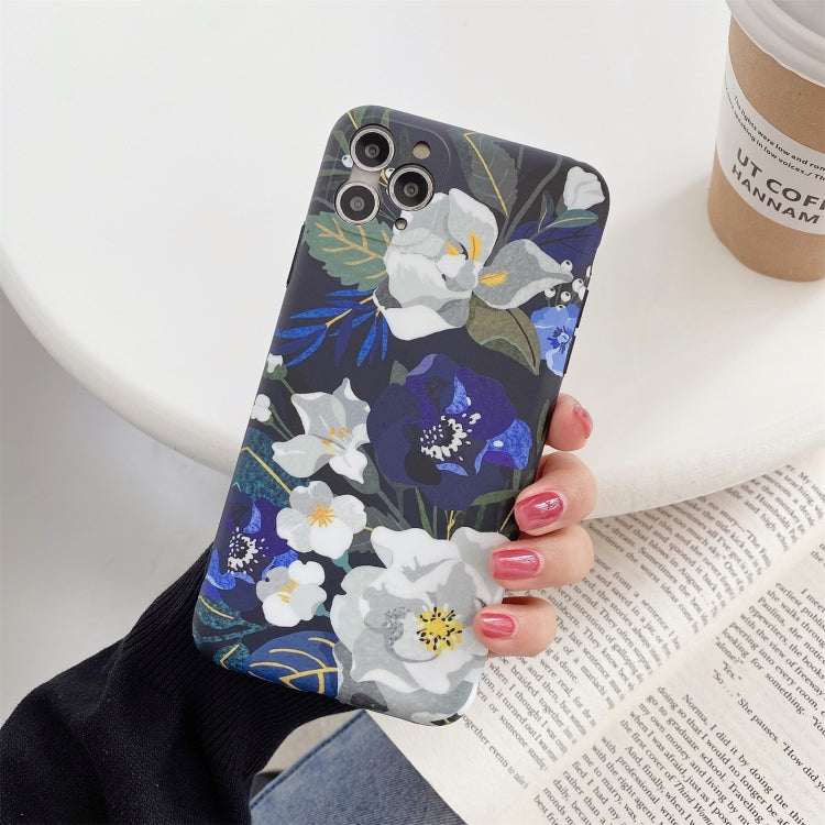 For iPhone 12 IMD Flower Pattern TPU Protective Case