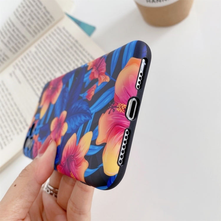 For iPhone 12 IMD Flower Pattern TPU Protective Case