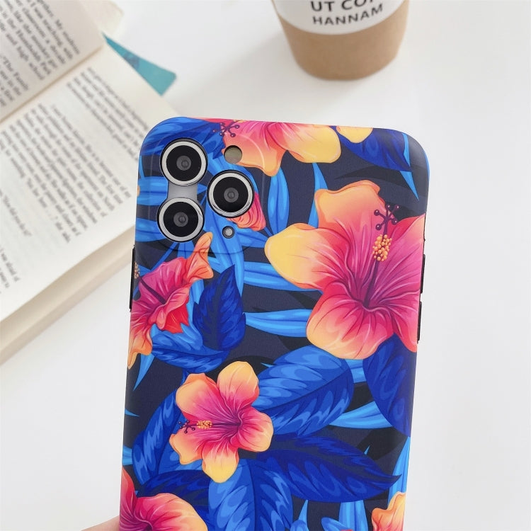 For iPhone 12 IMD Flower Pattern TPU Protective Case
