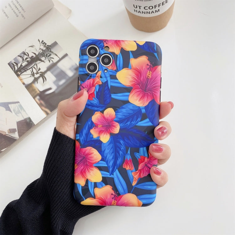 For iPhone 12 Pro IMD Flower Pattern TPU Protective Case