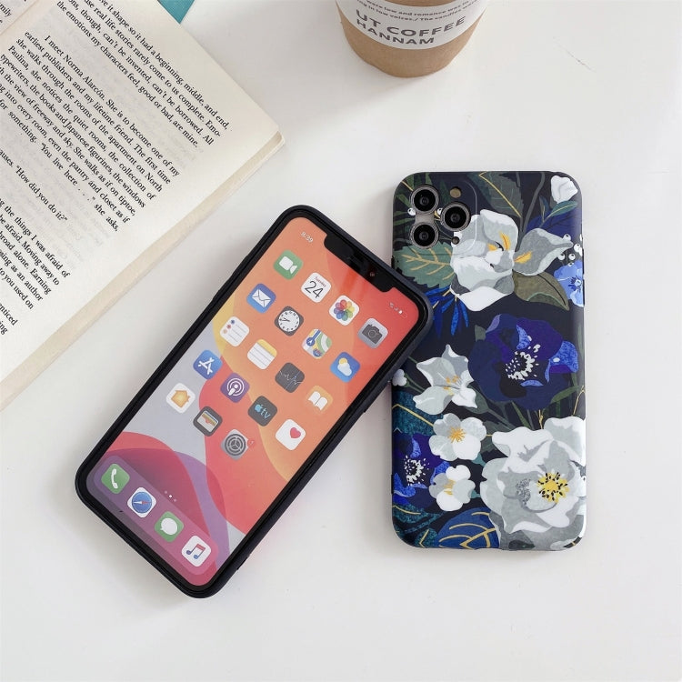 For iPhone 12 Pro Max IMD Flower Pattern TPU Protective Case
