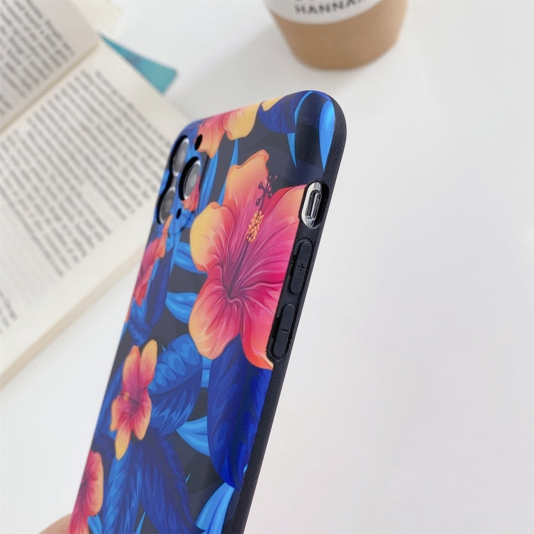 For iPhone 12 Pro Max IMD Flower Pattern TPU Protective Case