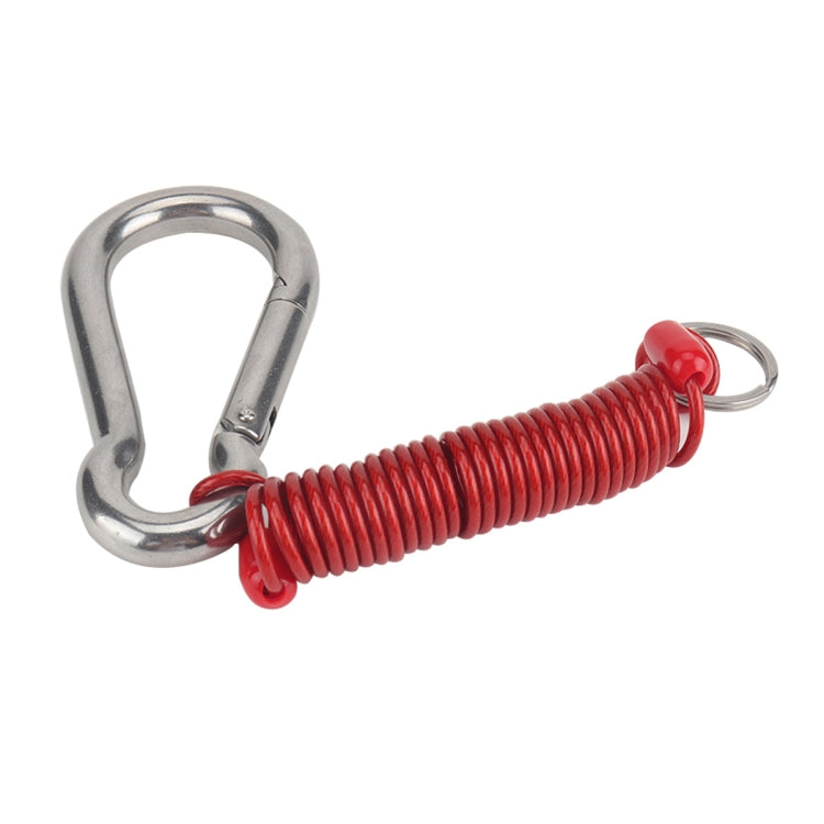 RV Trailer Spring Safety Rope Breakaway Cable, Safety Buckle Size:M8 x 80mm