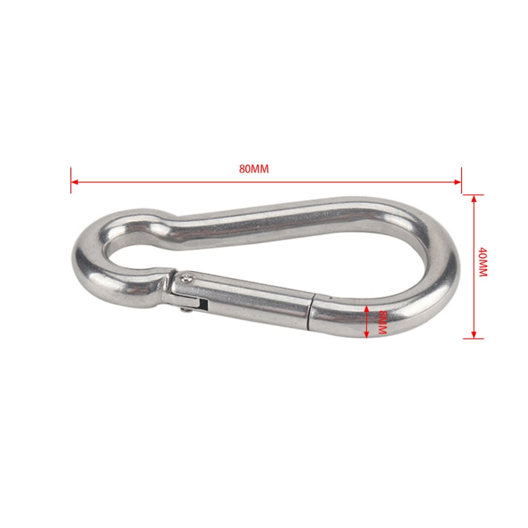 RV Trailer Spring Safety Rope Breakaway Cable, Safety Buckle Size:M8 x 80mm