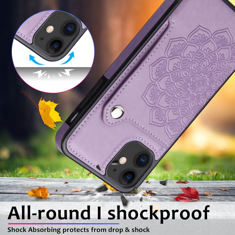 For iPhone 11 Pro Embossed Pattern PU + TPU Protective Casewith Holder & Wallet & Card Slots