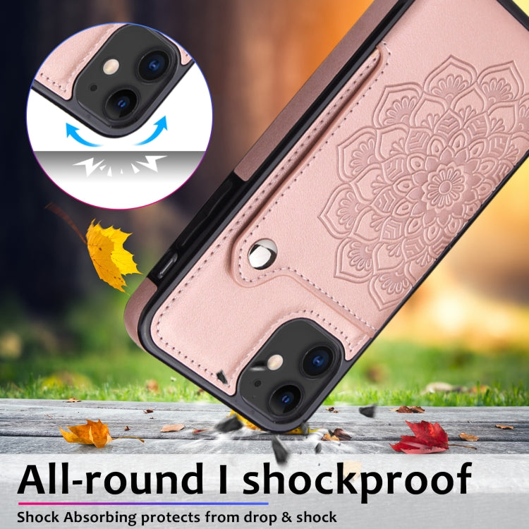 For iPhone 11 Pro Embossed Pattern PU + TPU Protective Casewith Holder & Wallet & Card Slots