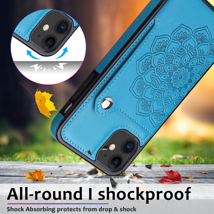 For iPhone 11 Pro Embossed Pattern PU + TPU Protective Casewith Holder & Wallet & Card Slots